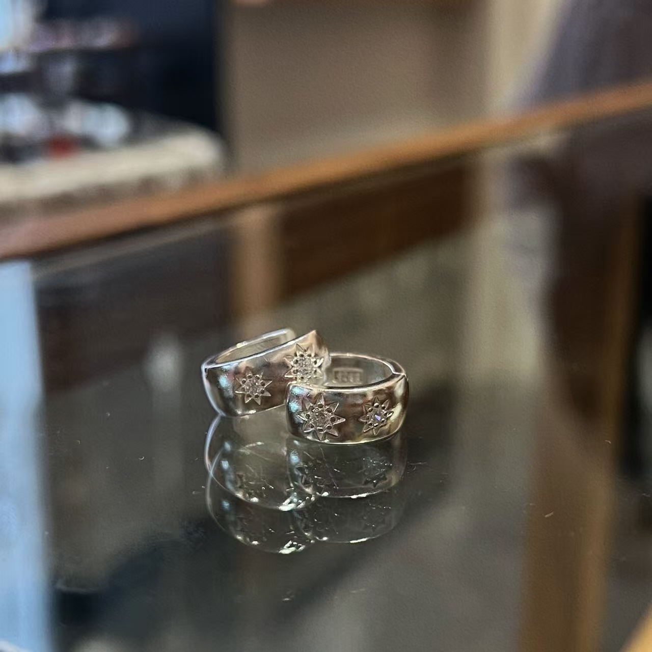 925银耳饰 JIUJIU【星芒耳扣】百搭简约经典0305