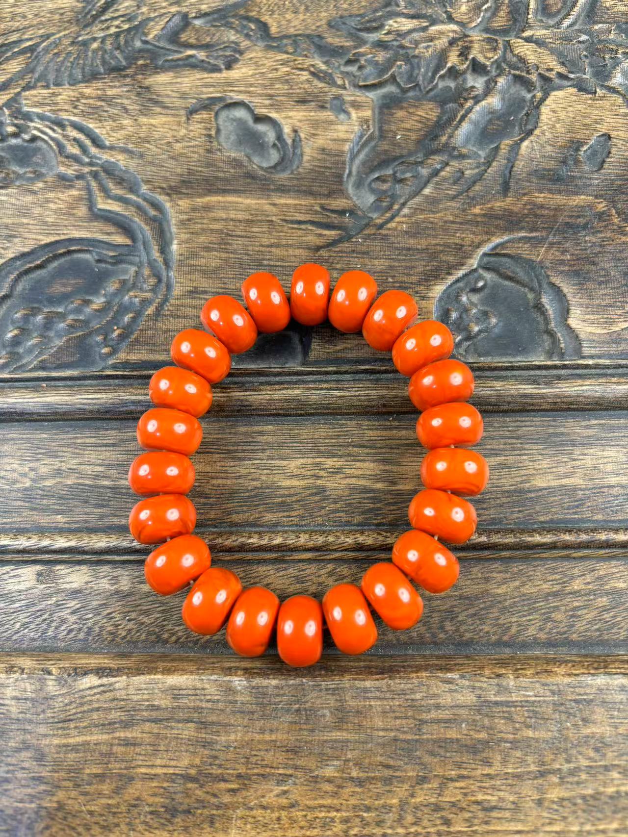 红蜡片片珠手串一个{小七甄选}