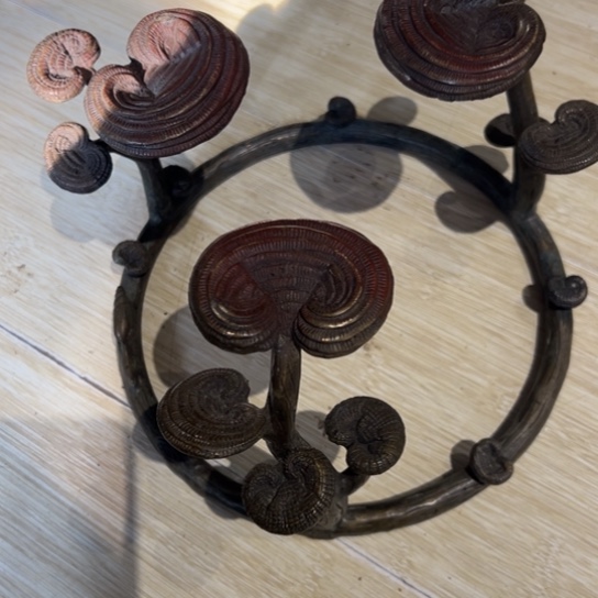 铜四**璃中古工艺品摆件