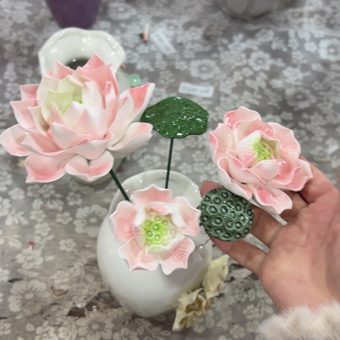 陶瓷花拍满20元发货退款拉黑