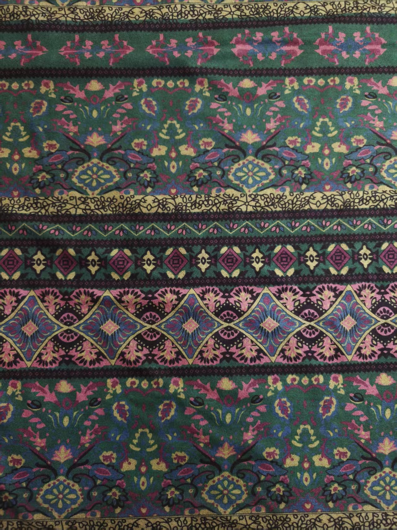 秋冬新款羚羊绒面料 柔软亲肤保暖自锁温保温 蓝色民族风 27