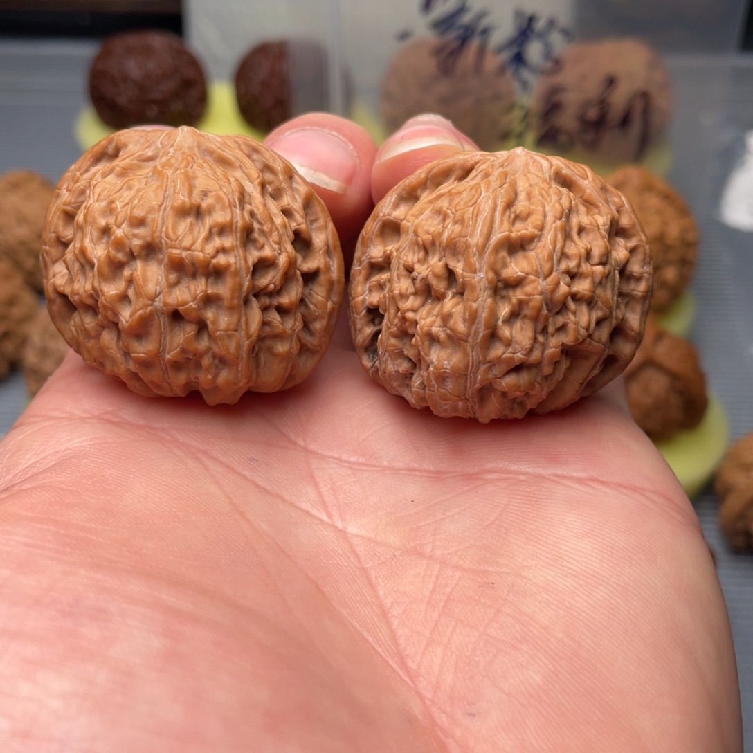 文玩核桃把件磨盘39编号389