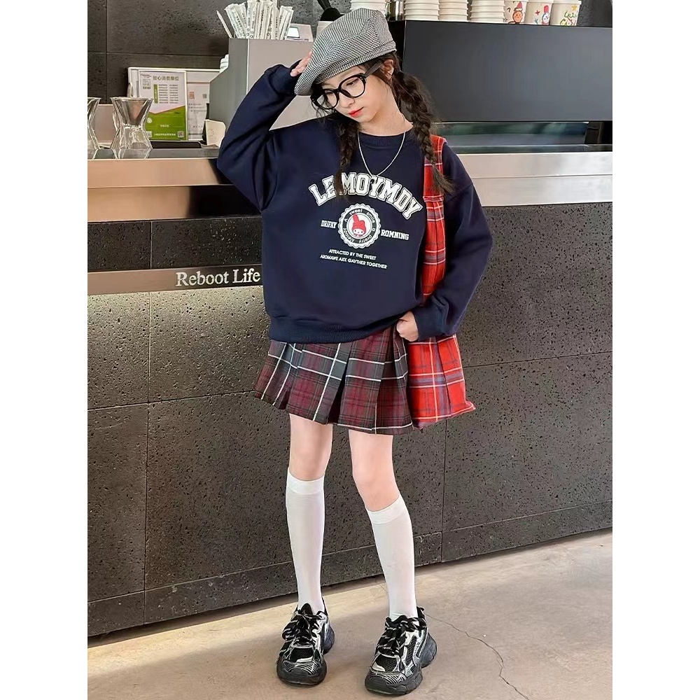 女童2025春季新款时尚学院风套装(尺码偏大-按身高拍)B0006