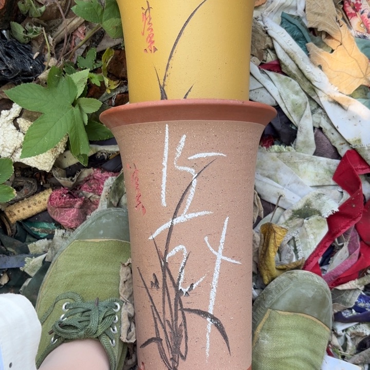 紫砂花盆紫砂的花