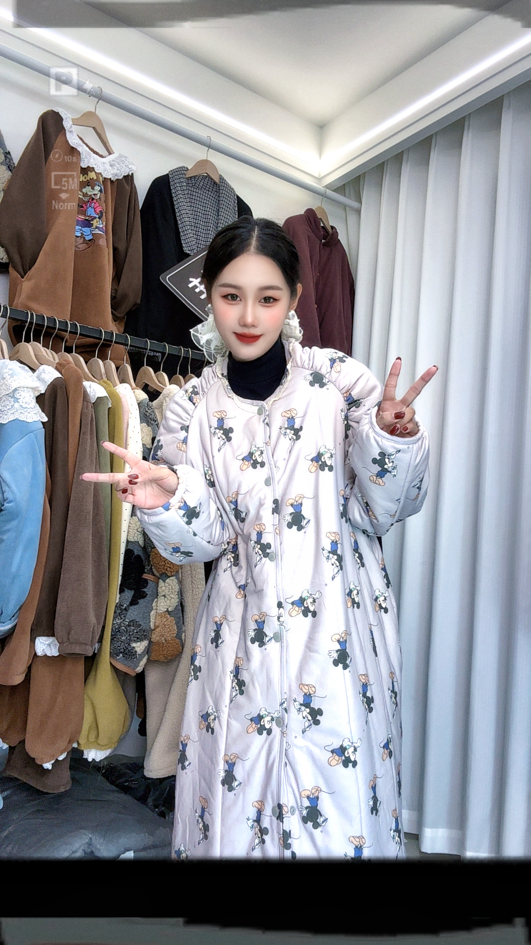 （清仓款不退不换）小颖同款新疆棉外穿米奇家居服