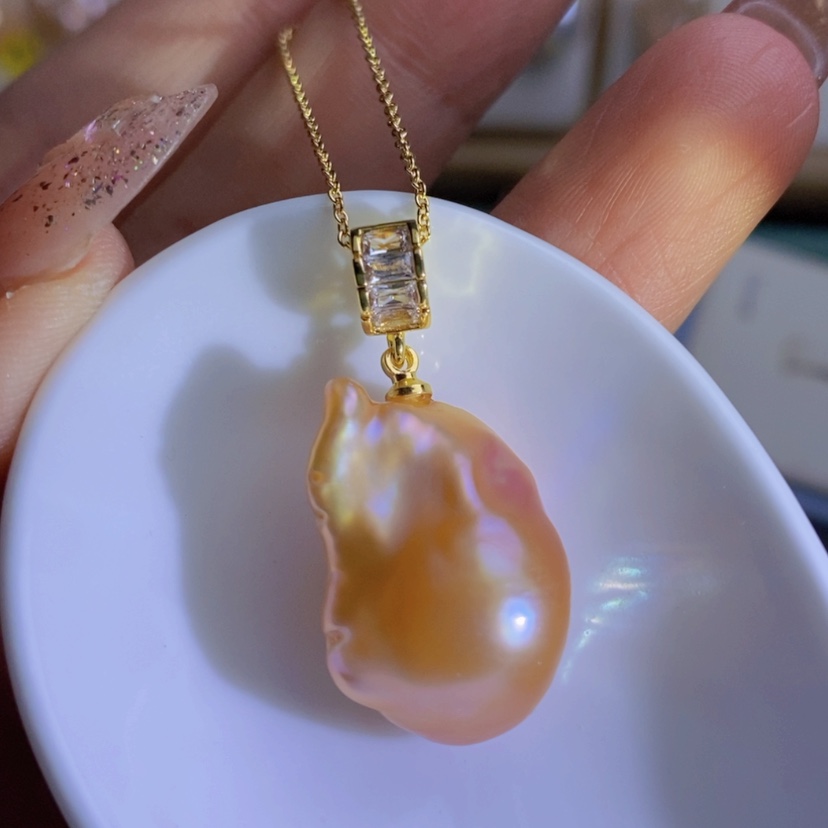 【闪购商品】淡水珍珠天然淡水珍珠（微瑕）合金