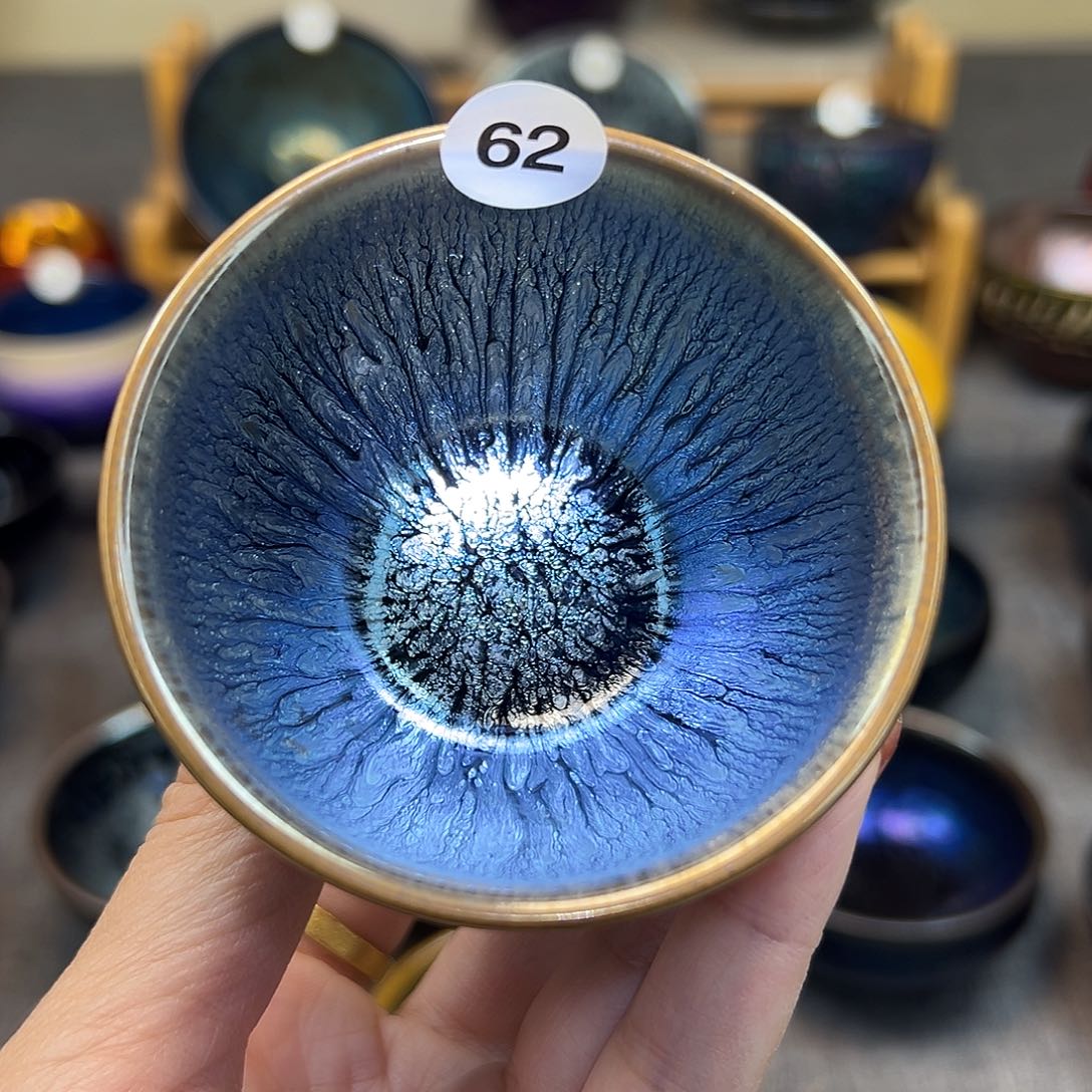 茶盏百花束口杯手工