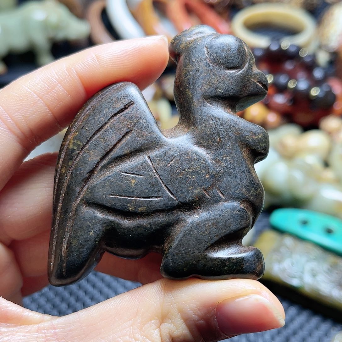 白玉菩提吊坠摆件