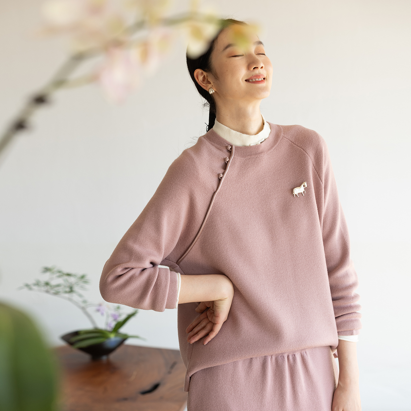 牧衣游原创 纯净羊毛毛织套头衫冬新款软糯简约复古文艺上衣 锦婳