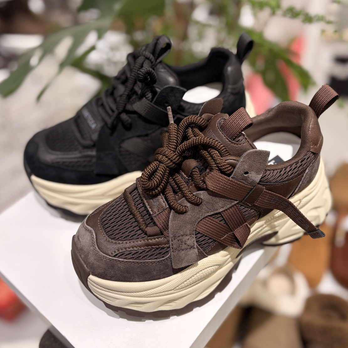 欧货新款秋款秀气版厚底网面老爹鞋百搭休闲女鞋3657