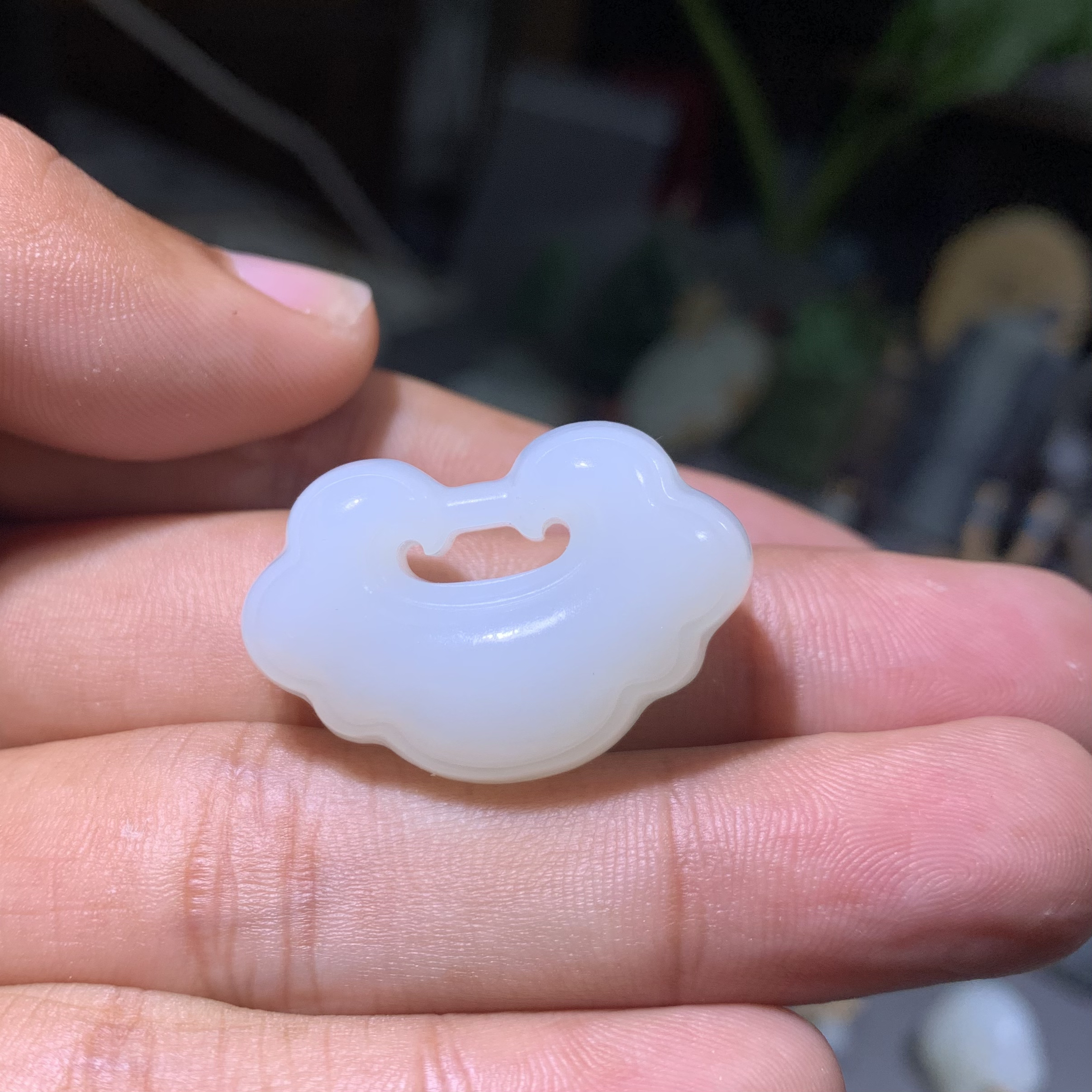 客户专拍 和田玉 平安如意锁 吊坠