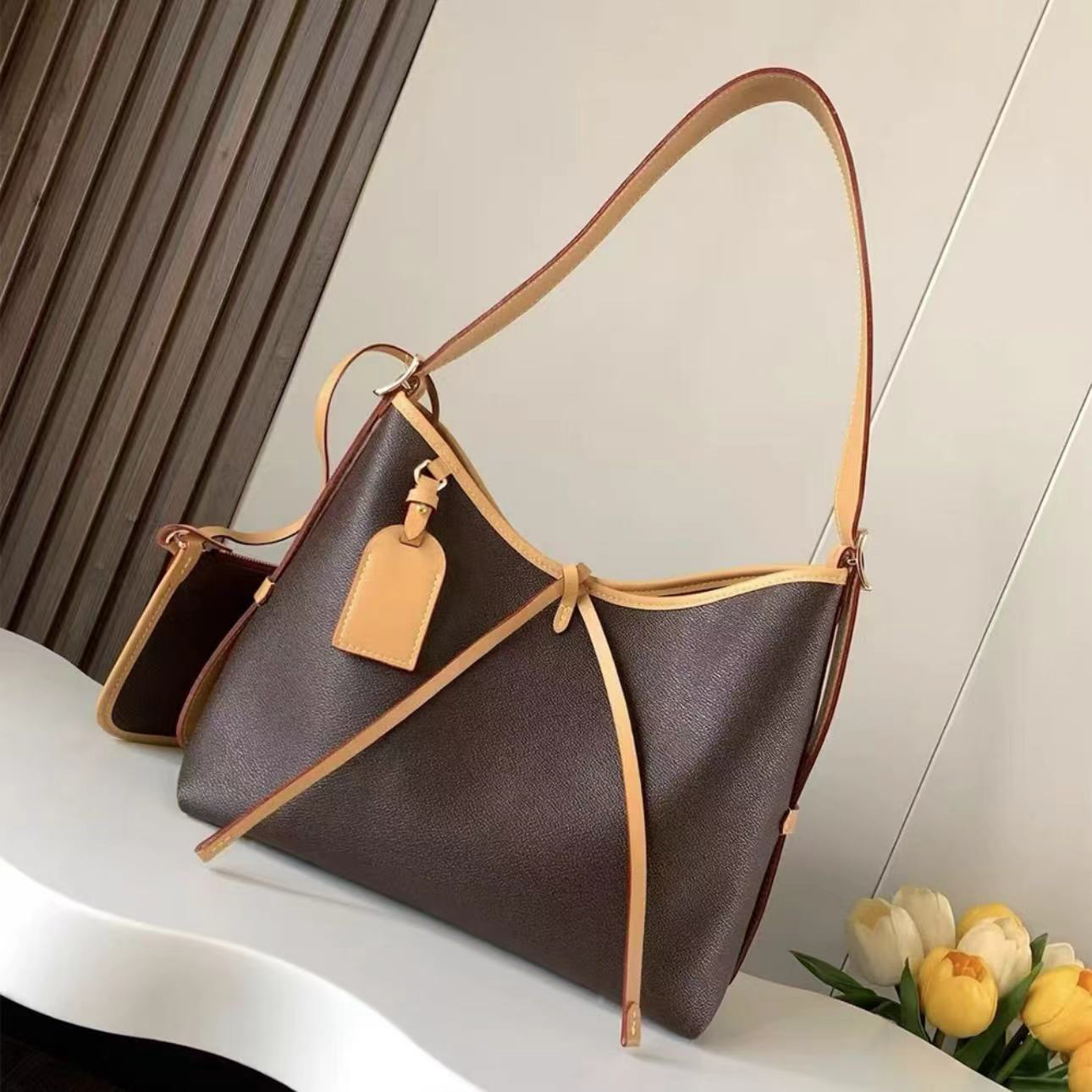 灰色牛仔高级感经典斜挎包包-38386