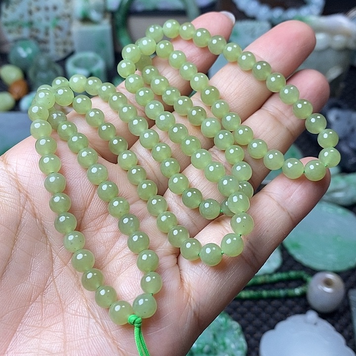 手链未镶嵌和田玉（糖玉）新疆和田玉珠子