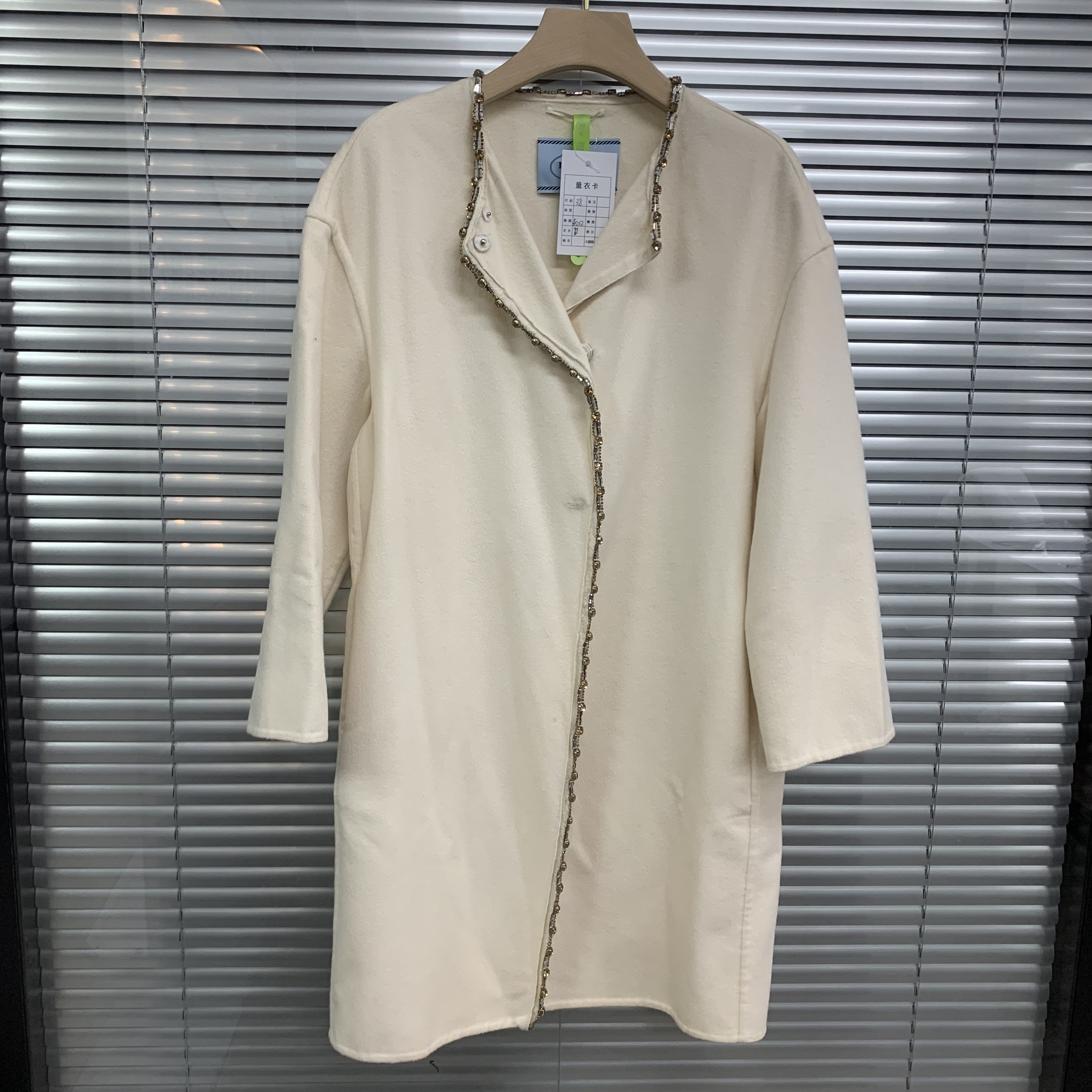 95新 Prada/普拉达 亮钻大衣外套/38码/C01585