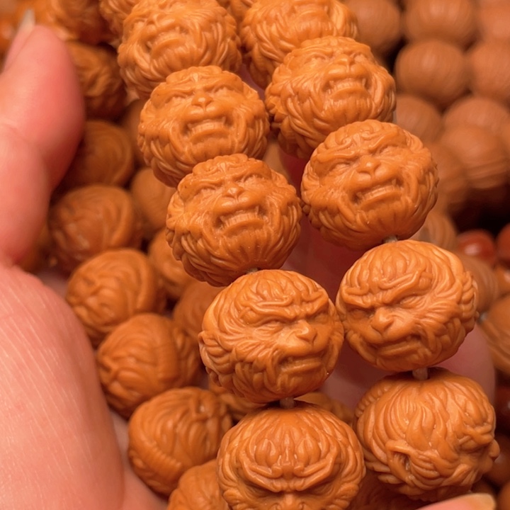 猴头核桃手串小***色可以