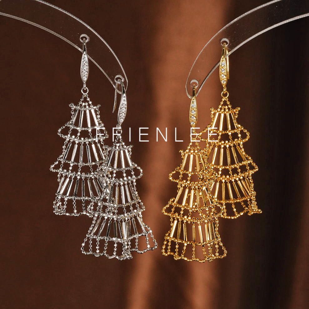 925银合成锆石耳饰 <森林舞曲>轻奢小众设计耳饰女款气质时尚耳环