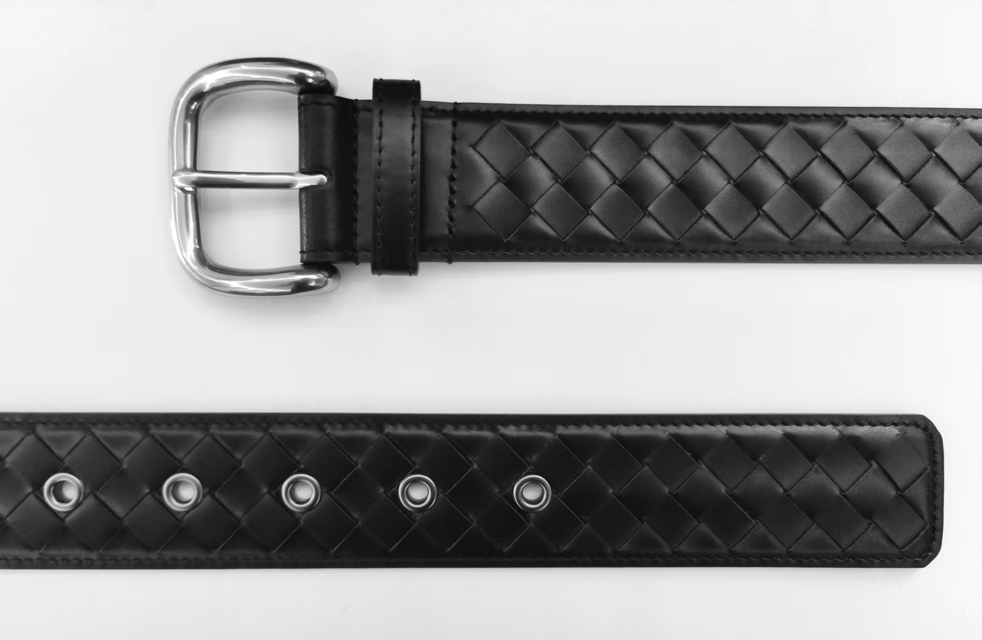 （芯片）高版4cm高奢商务男士BV腰帶头本层牛皮休闲高端真皮皮带