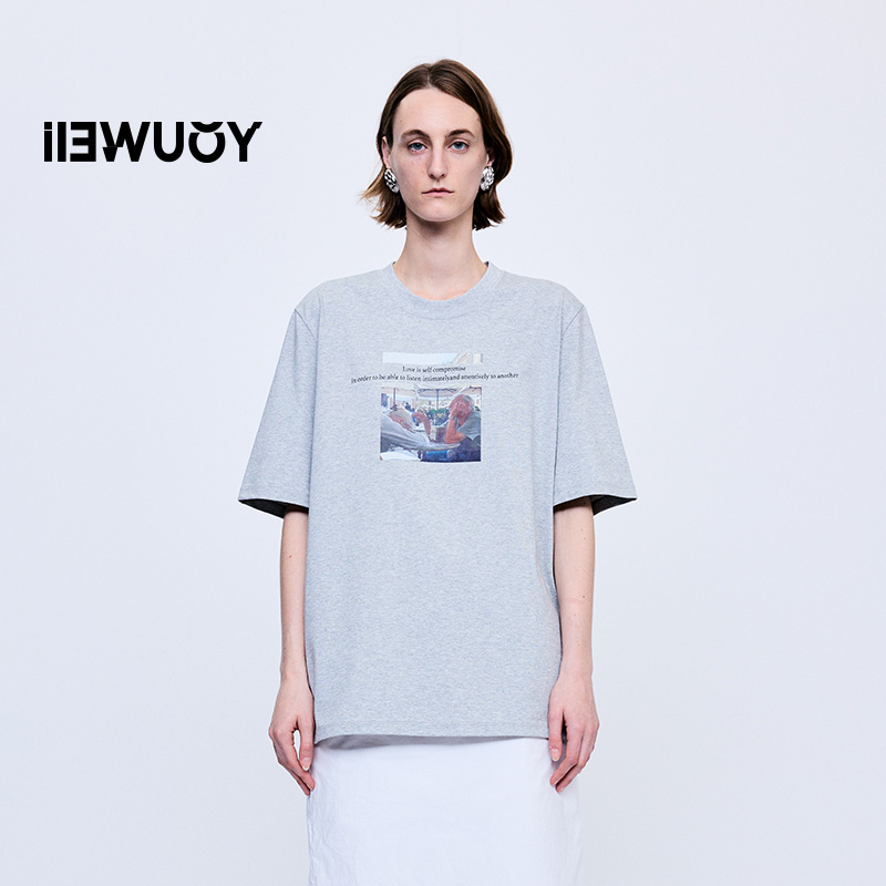 有尾YOUWEI2025秋季上新情人节主题短袖T恤女款Y1125313