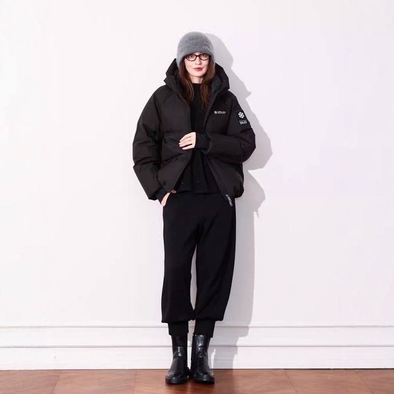 四月初九加大码女装胖MM2025冬 杜邦三防休闲白鸭绒羽绒服 3色推