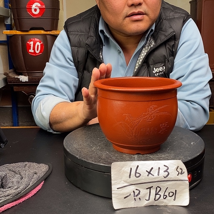 紫砂花盆货号一只JB601