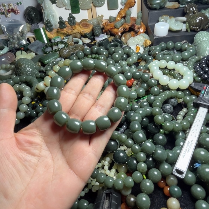 和田玉手串未镶嵌h****?14