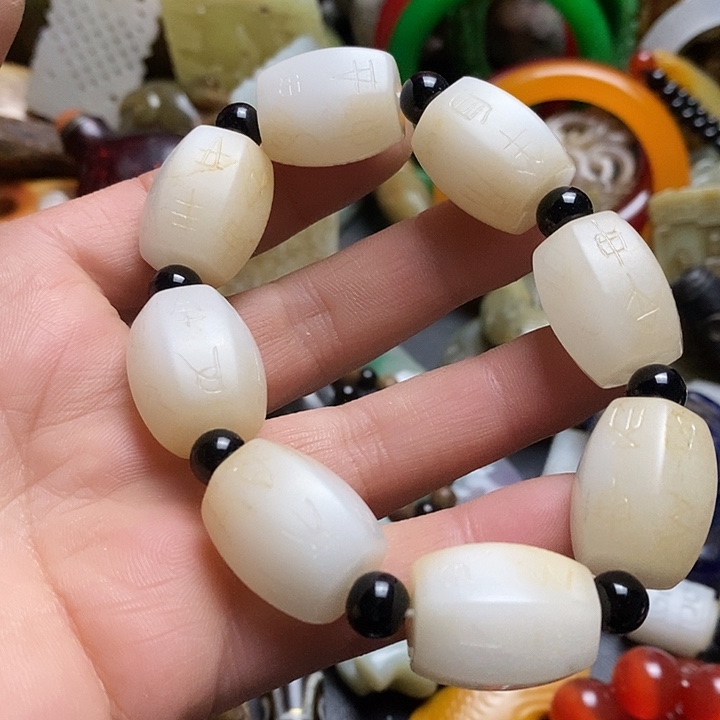 悟***道白玉菩提吊坠挂件