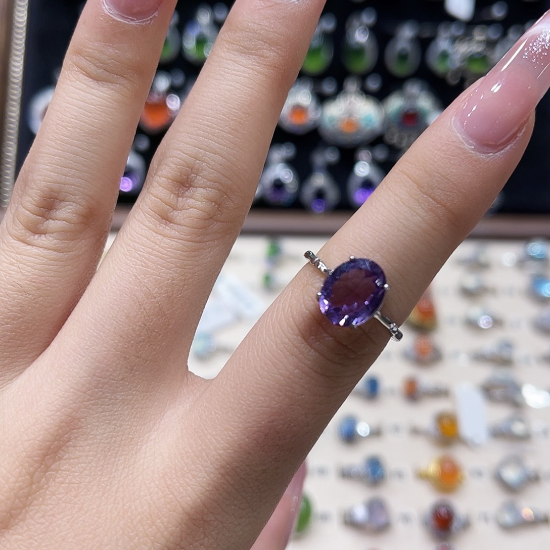 讨***·银S925镶嵌戒指黄晶