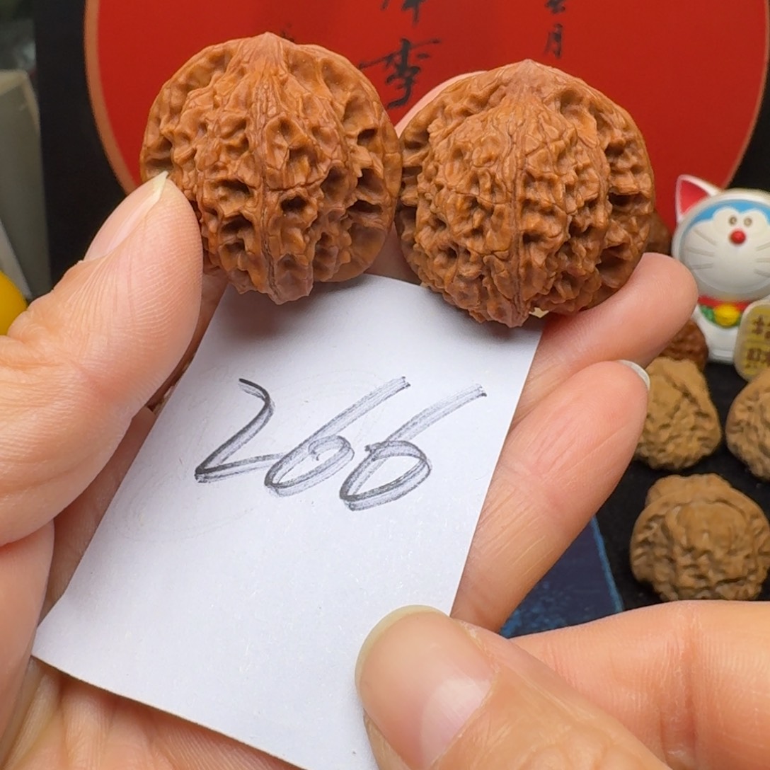 文玩核桃把件平顶34