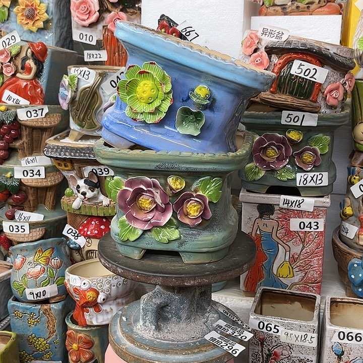 粗陶材质多肉花盆