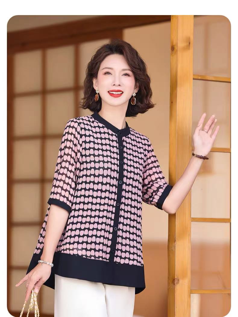 S2315 春夏新款大码洋气高档时尚显瘦设计感休闲上衣