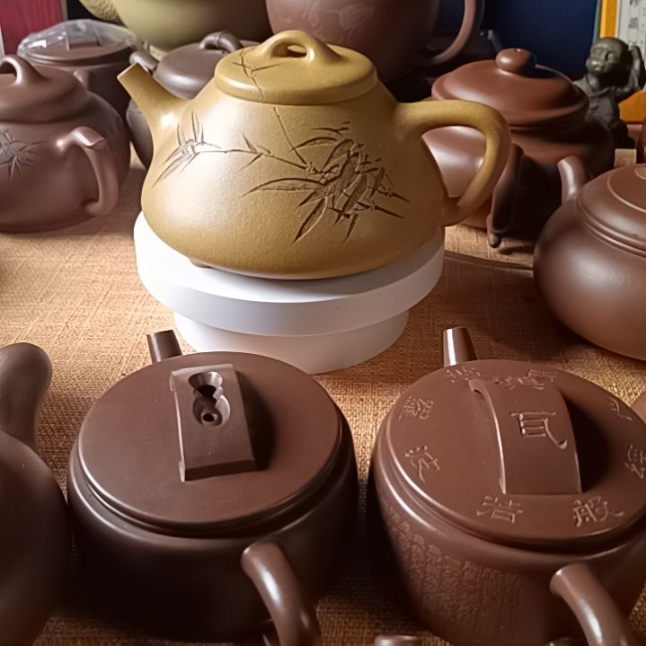 紫砂茶壶精工半手，原矿紫砂黄金段泥料。