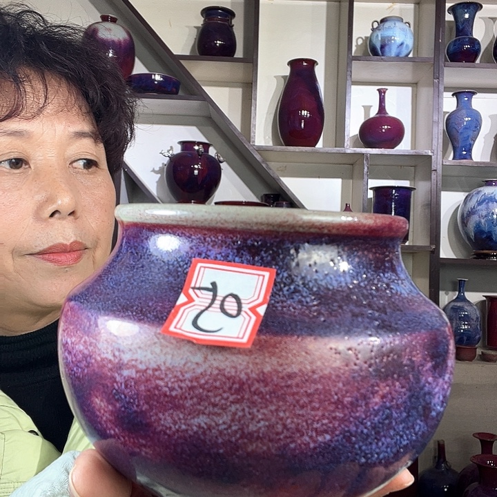 瓷片钧瓷手工艺品杯子