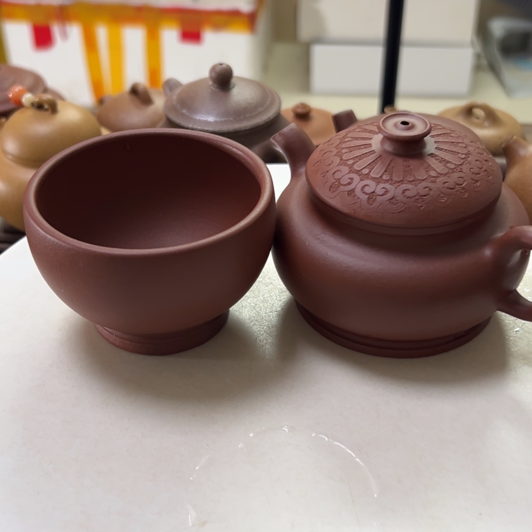 甜***果紫砂茶壶红皮龙颂金160