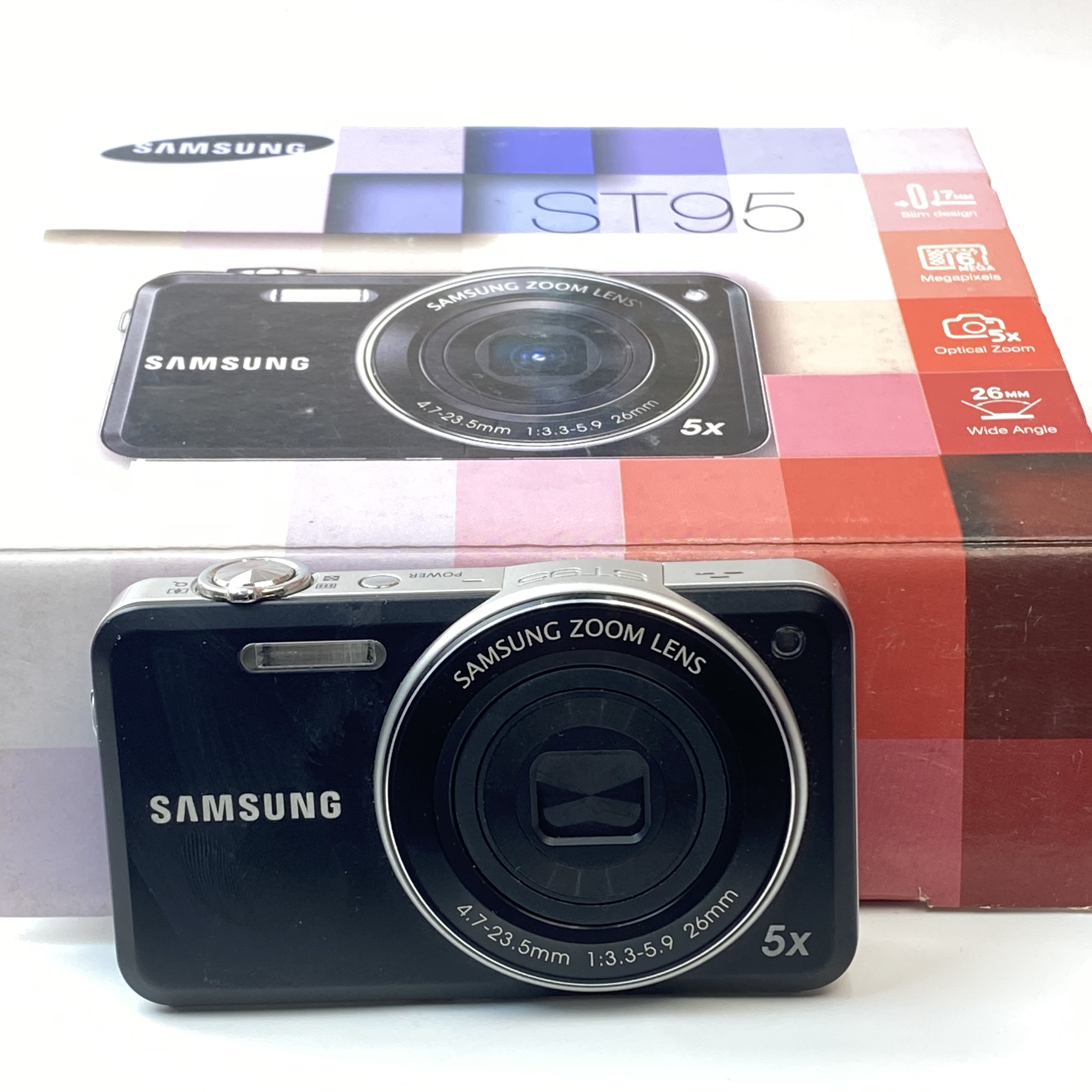 95新 Samsung/三星 st95黑色原盒1610w像素5x光变ccd数码相机