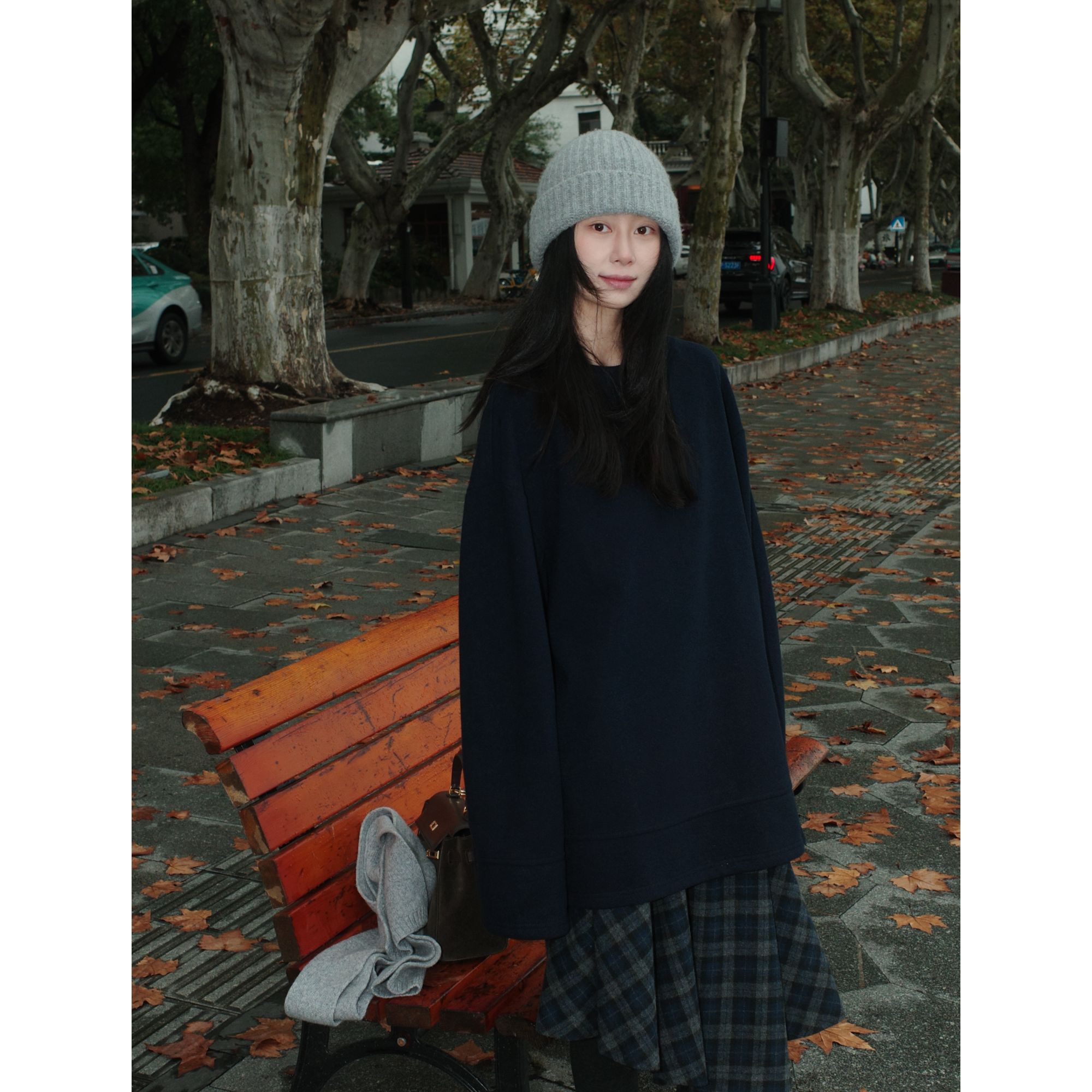 【LiuSanSan】"简约圆领毛圈卫衣"柔软亲肤经典百搭卫衣