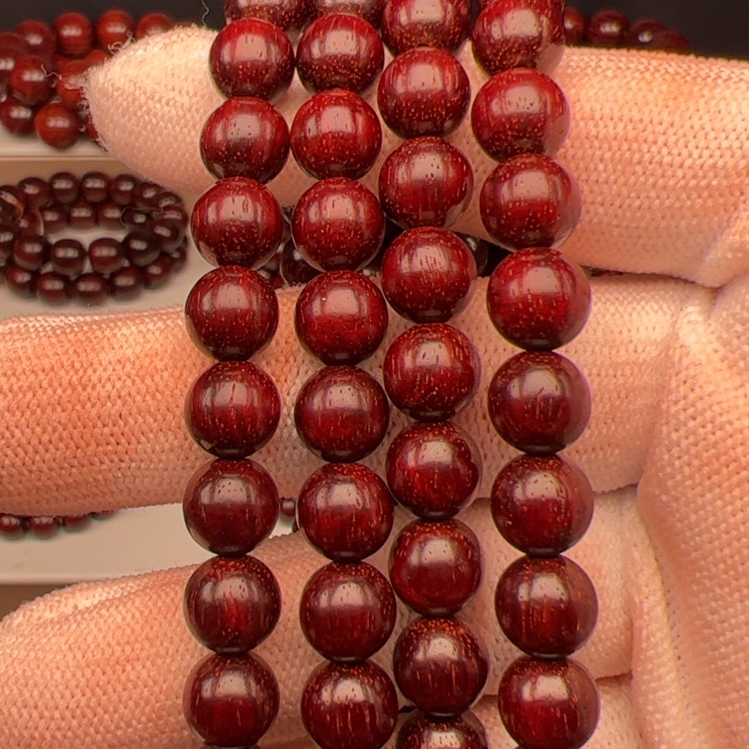 小叶紫檀手串/手链0.8*108老料8751