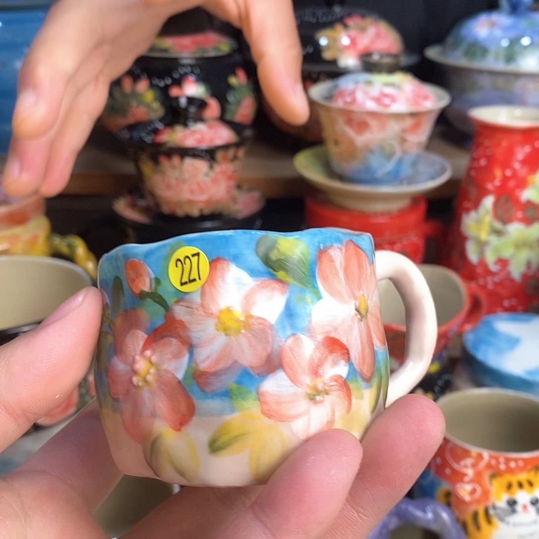 瓷片手绘陶瓷超赞的