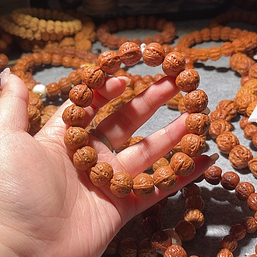 小***花文玩核桃手串磨盘