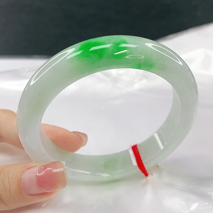 翡翠未镶嵌手镯圈56，00031