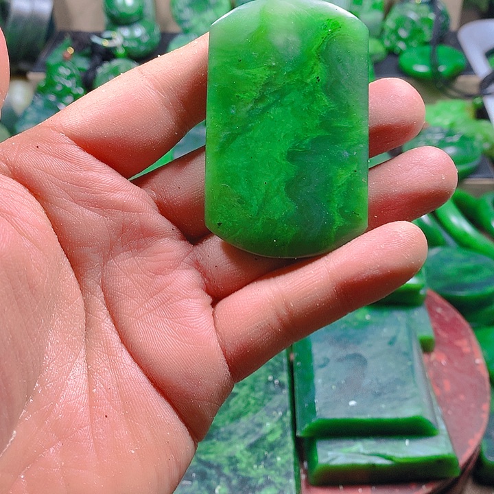 未镶嵌和田玉（碧玉）挂件湘**去