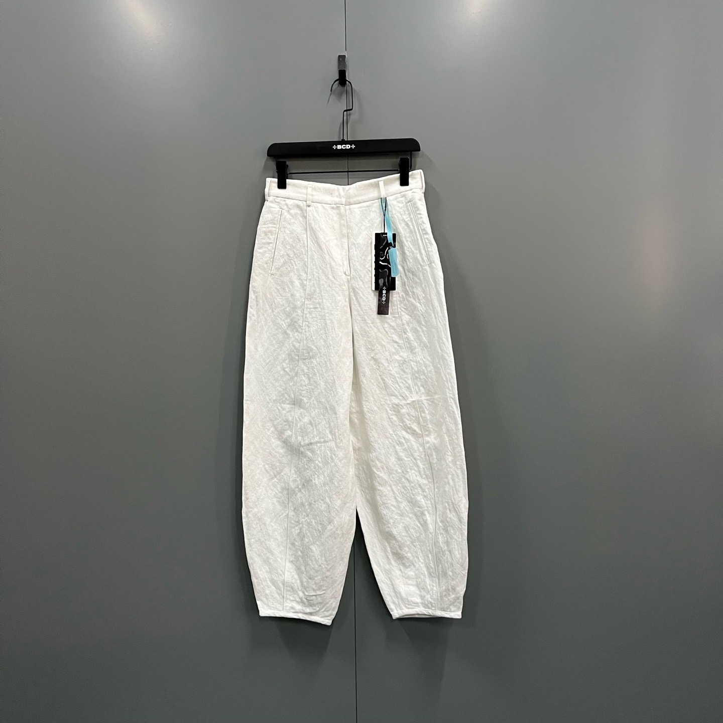 99新 GIORGIO ARMANI/阿玛尼 (ll) 白色束脚裤 40码/208428