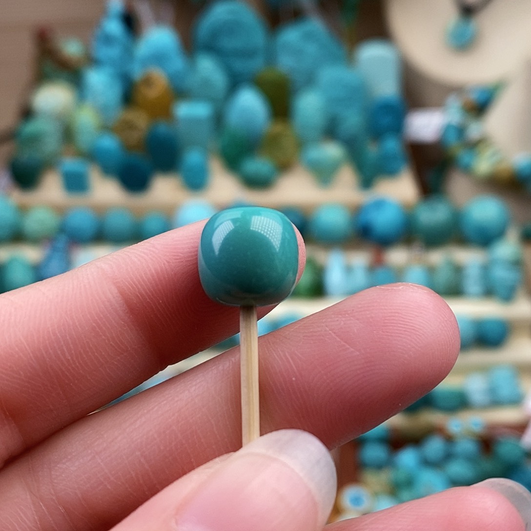 绿松石珠宝奇石未镶嵌10mm