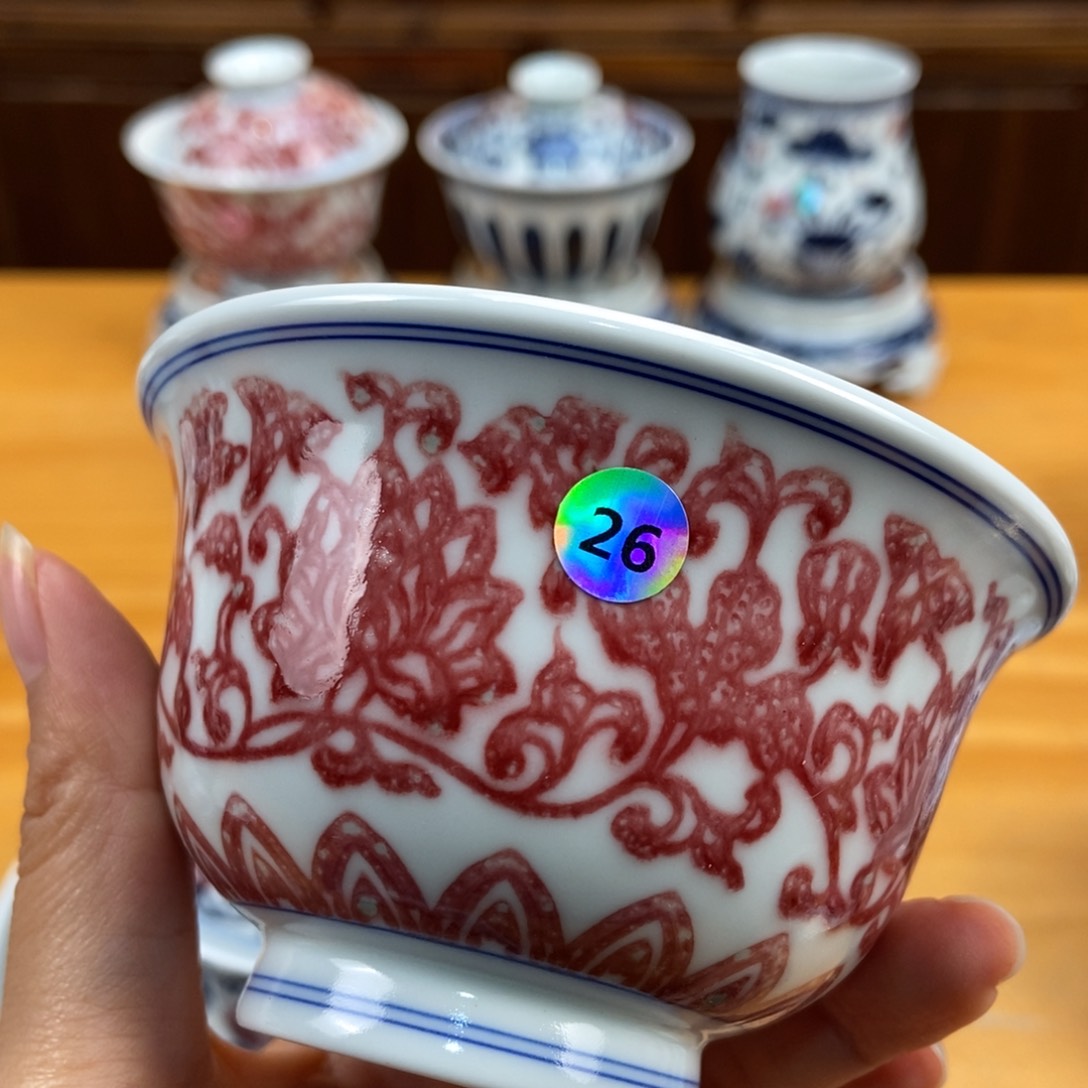 手绘现代茶具非古董