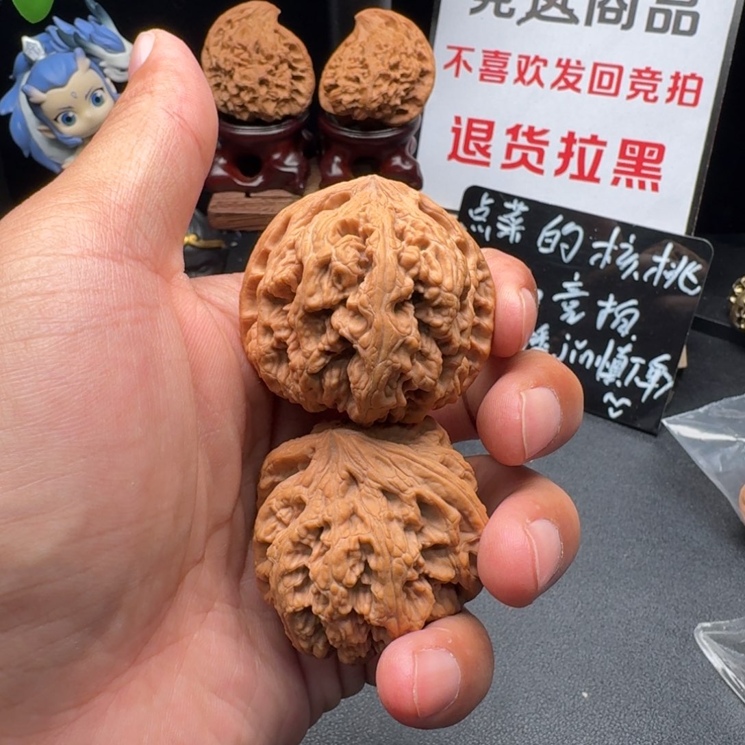 文玩核桃把件46 全品大粗筋狮子头文玩核桃