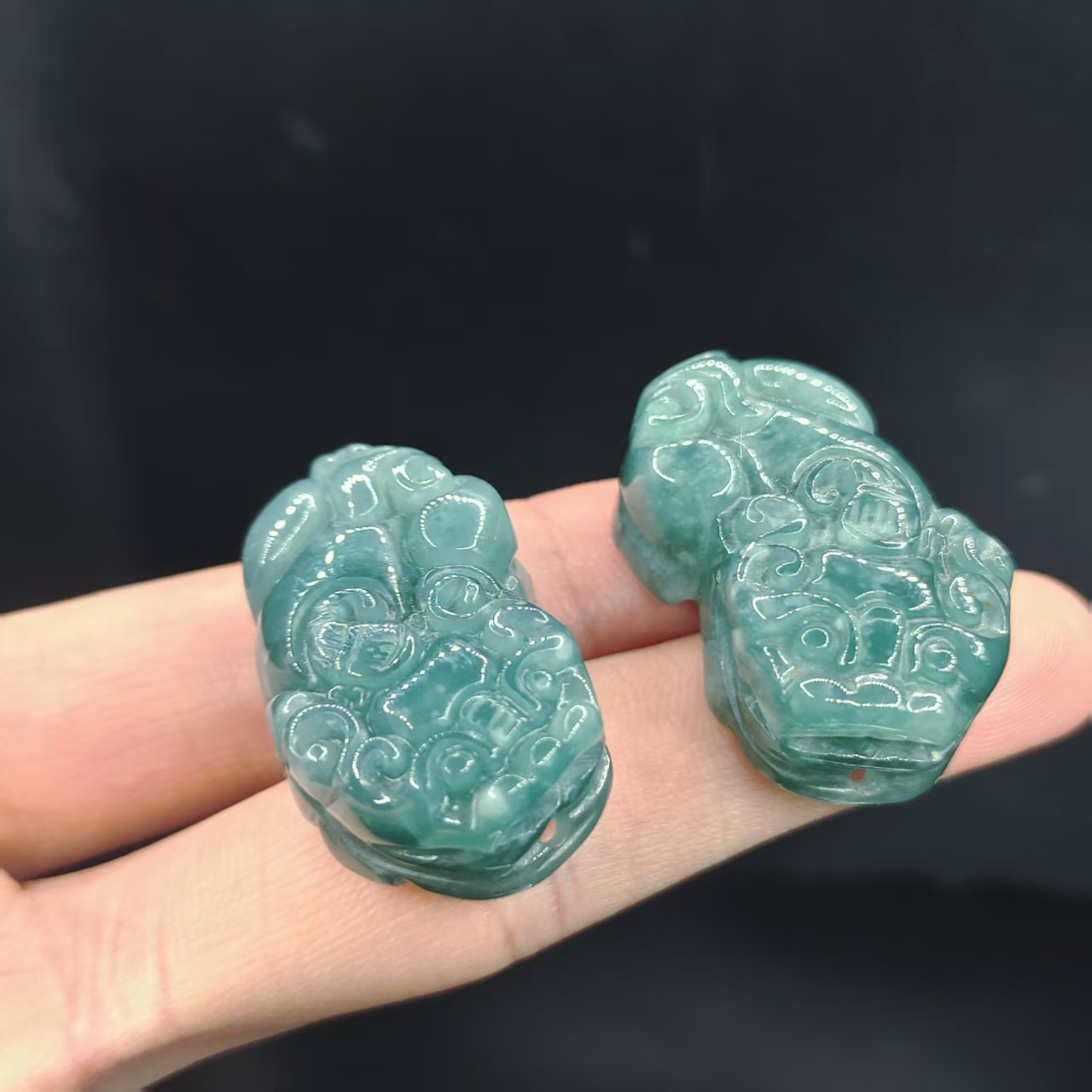 【龙龙严选】翡翠貔貅吊坠赠绳子GS【多样性发其一】约33-19-12mm