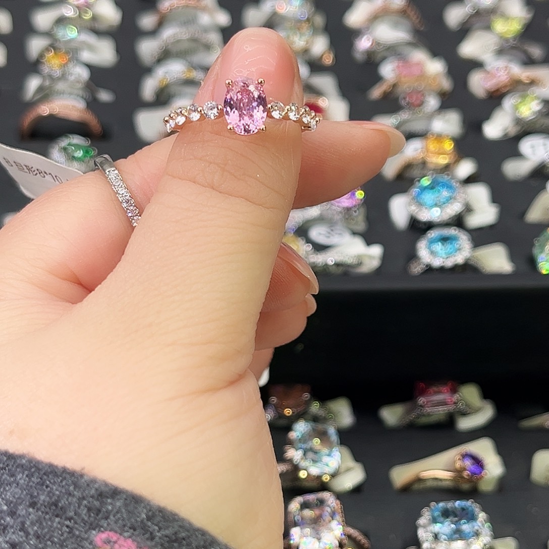 莫桑石非金属B K枚一抹星辰粉钻鸽子蛋-11