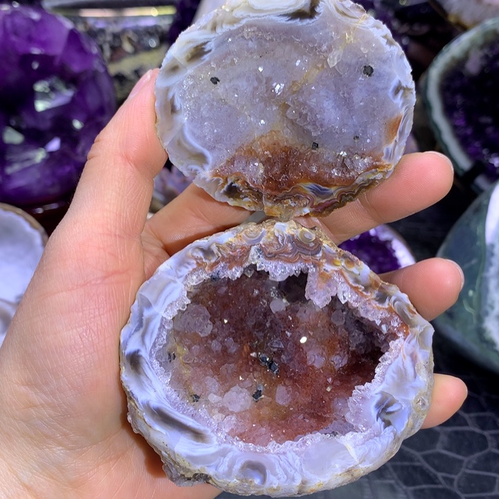 水晶福利蚕丝红盆未镶嵌