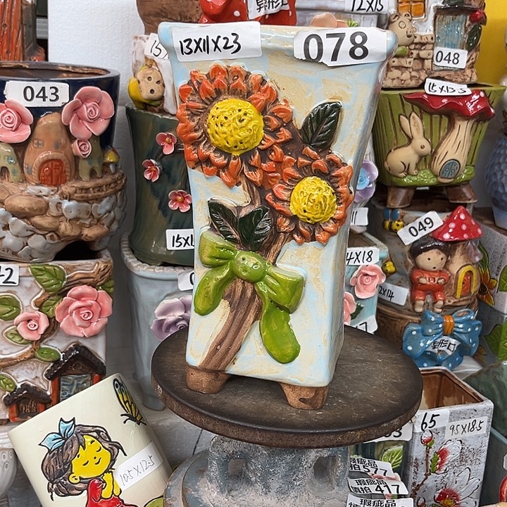 紫砂花盆粗陶材质多肉花盆