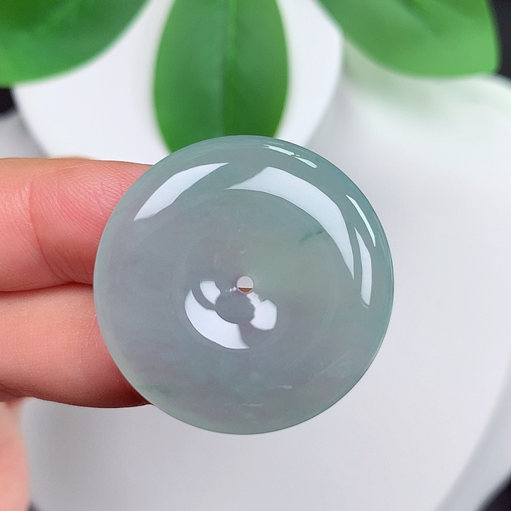 颈饰未镶嵌翡翠平安扣 28.7x5.1mm