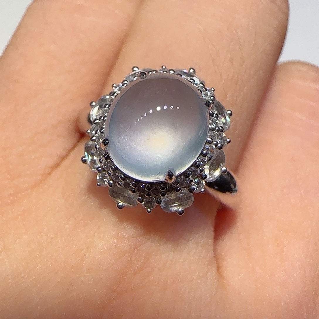 翡翠戒指18K金镶嵌涅*～戒指